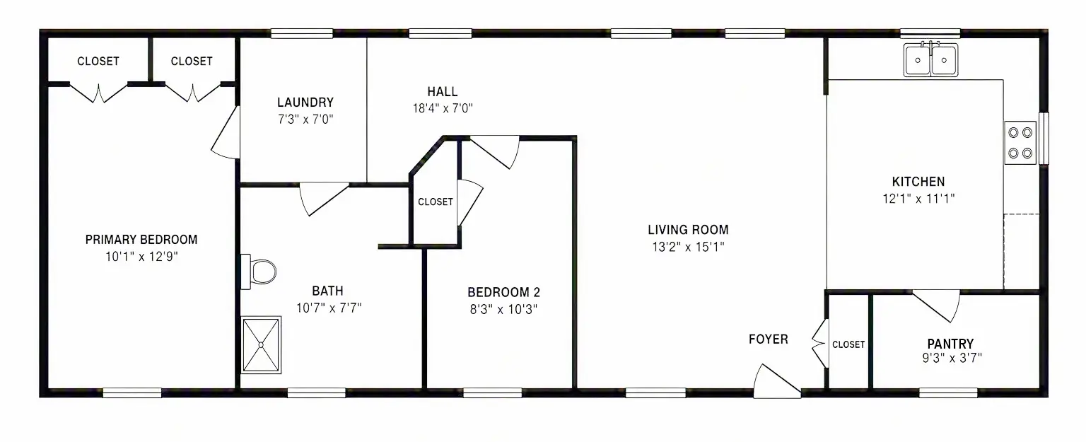 Floor plan of the ADA home. 